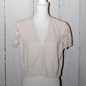 Torrid Cream Lace Sleeve Shrug